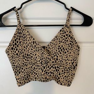 Leopard print crop top